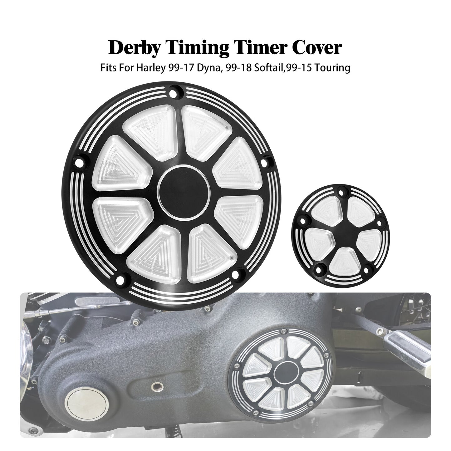 CNC Engine Derby Timing Timer Cover for Harley Touring Road Electra Glide 99-15