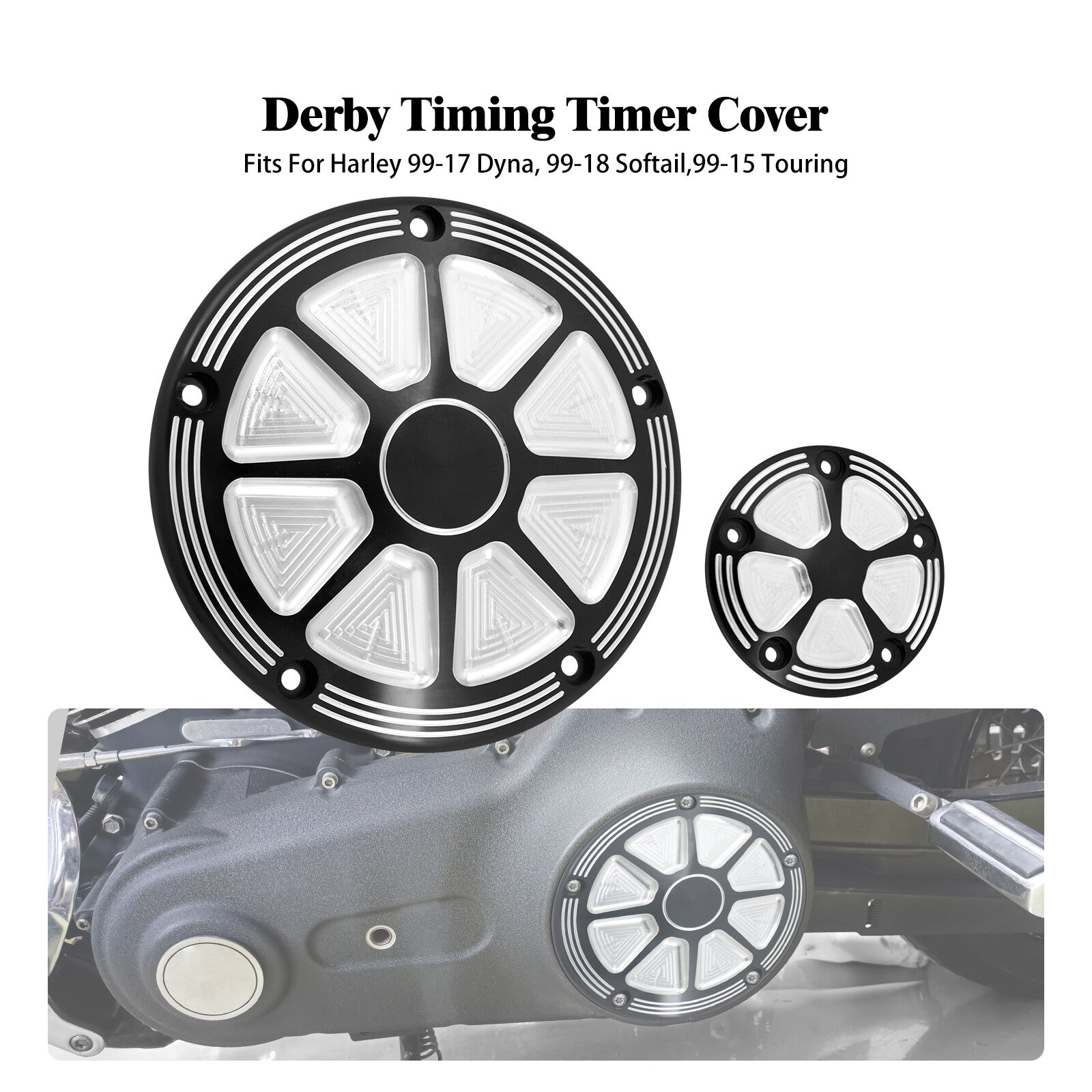 CNC Engine Derby Timing Timer Cover for Harley Touring Road Electra Glide 99-15