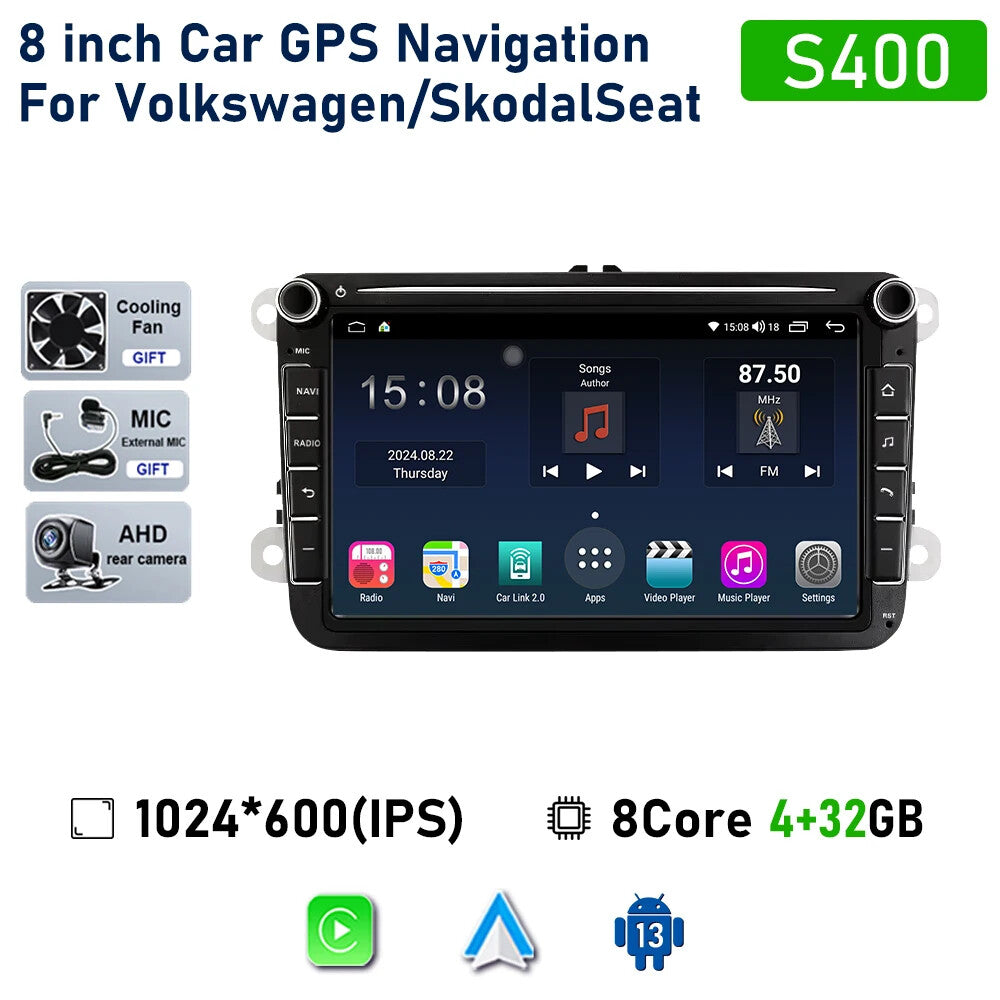 for Volkswagen for Golf Car Stereo Radio Android Auto CarPlay Multimedia Screen GPS