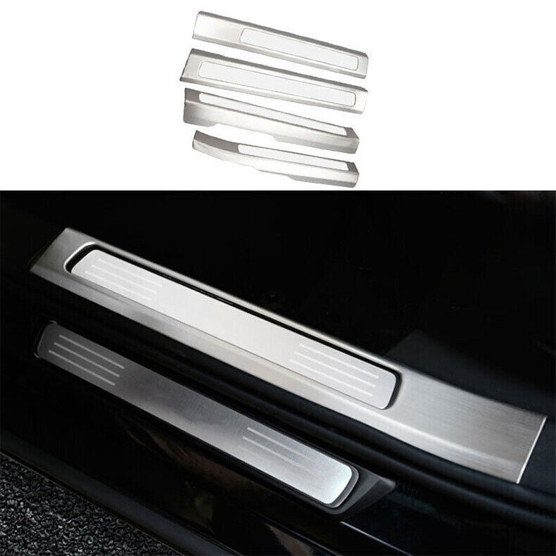 for Volvo S90 2017-22 Silver Steel Door Sill Scuff Plate Protector Threshold 4x