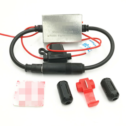 Booster Radio Aerial Splitter Amplifier Car Antenna Accessory FM Signal New