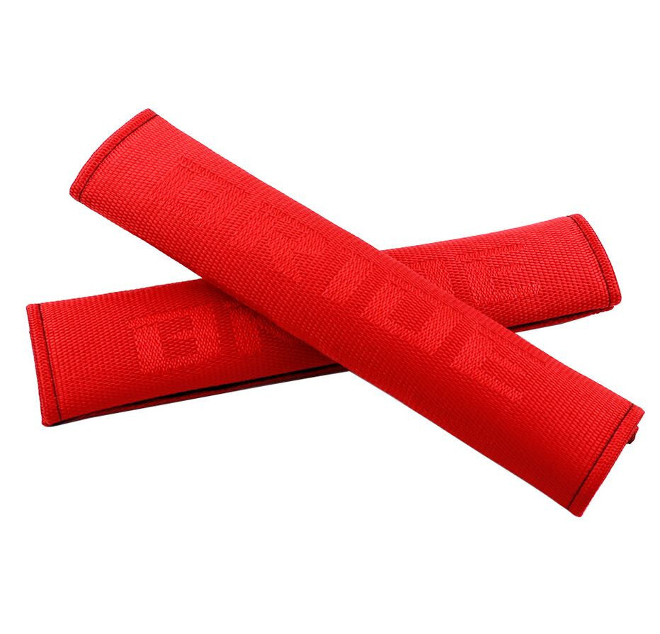 Car seatbelt cover, shoulder strap pad, red for bride, suitable for Mazda 2-piece set