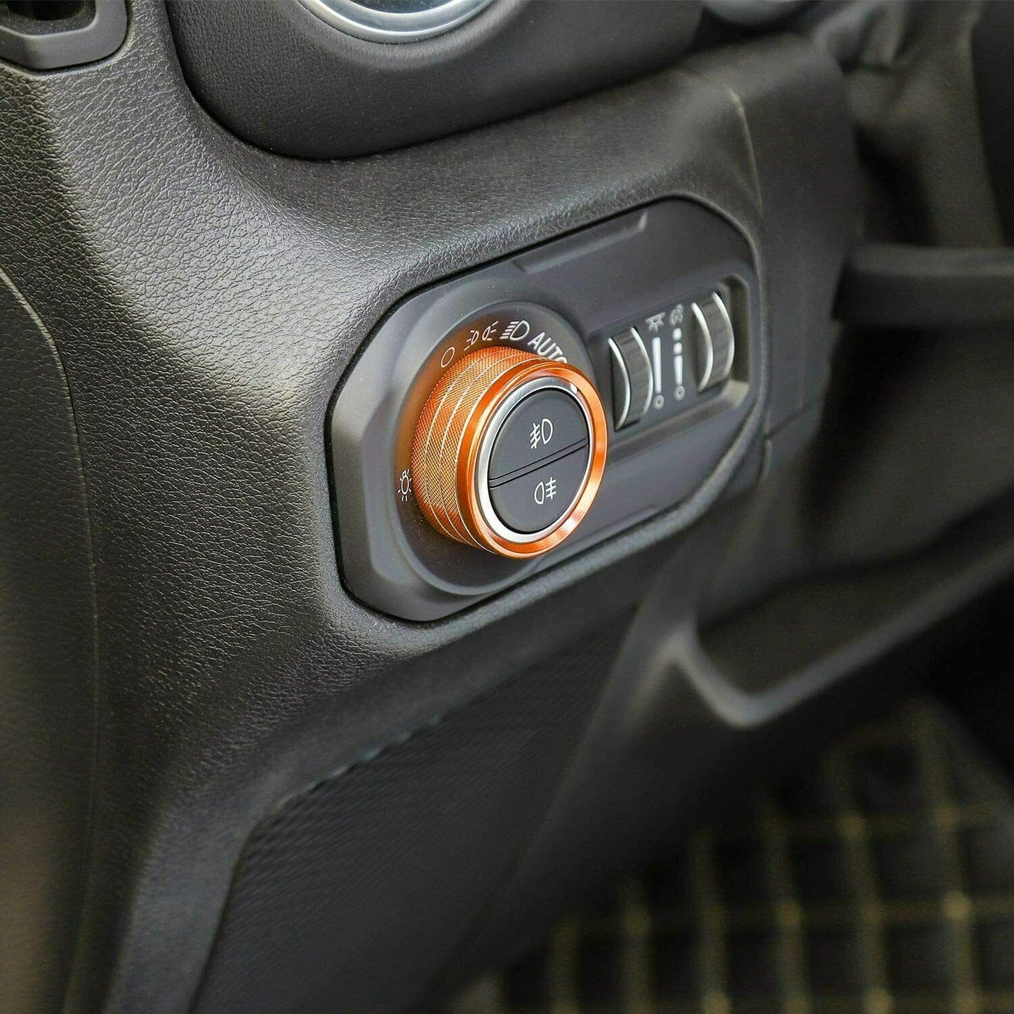 Orange Air Conditioning Switch Button Trim Ring for 2018+ for Jeep for Wrangler JL JT 3PCS