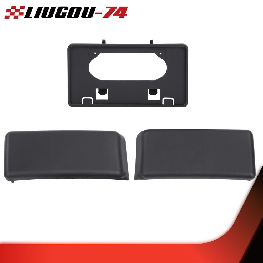 Front Bumper License Plate Bracket + Guard Cover Fits 2009 - 2014 for F150 - v