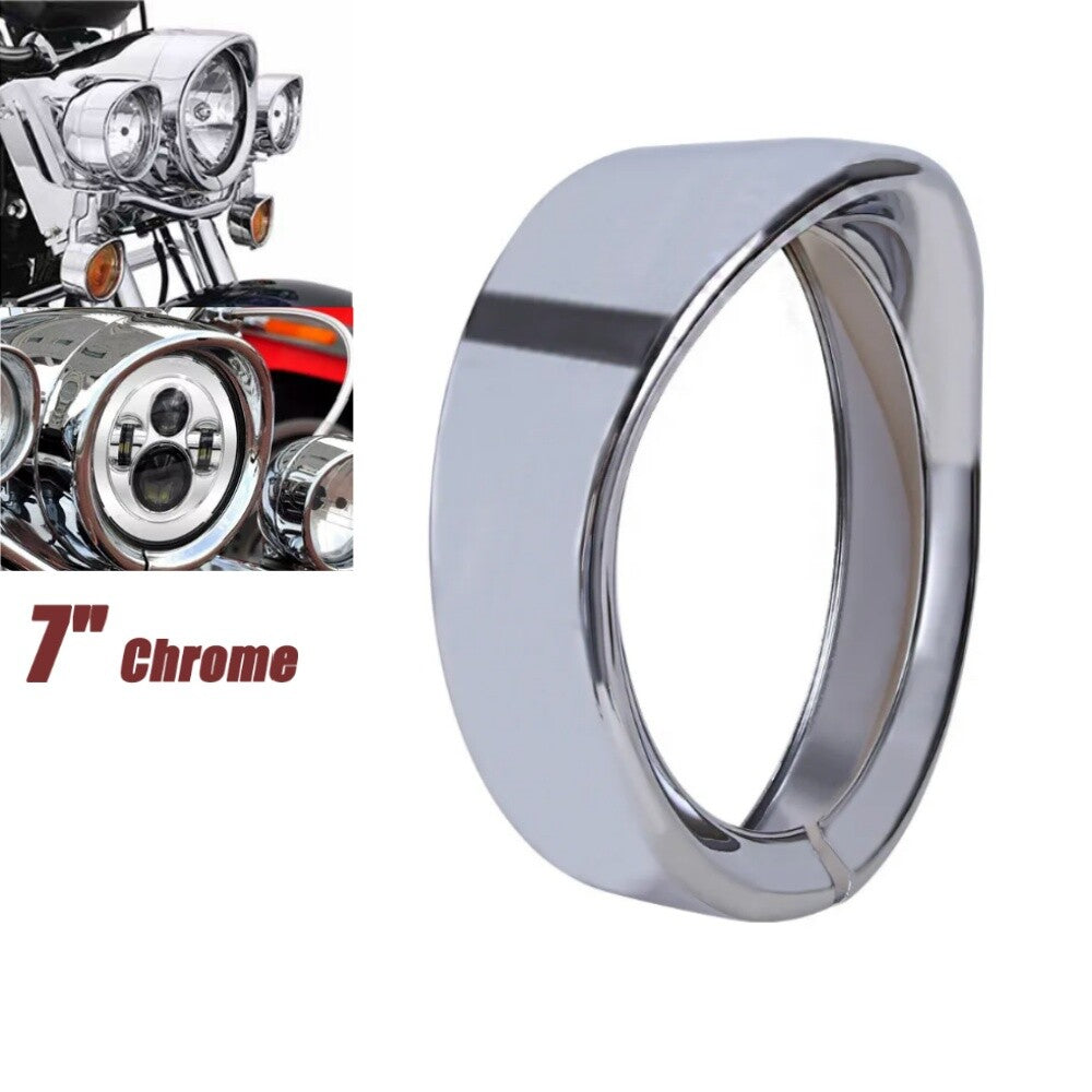 7-inch headlight trim ring with chrome bezel for Harley Street Glide FLHX n