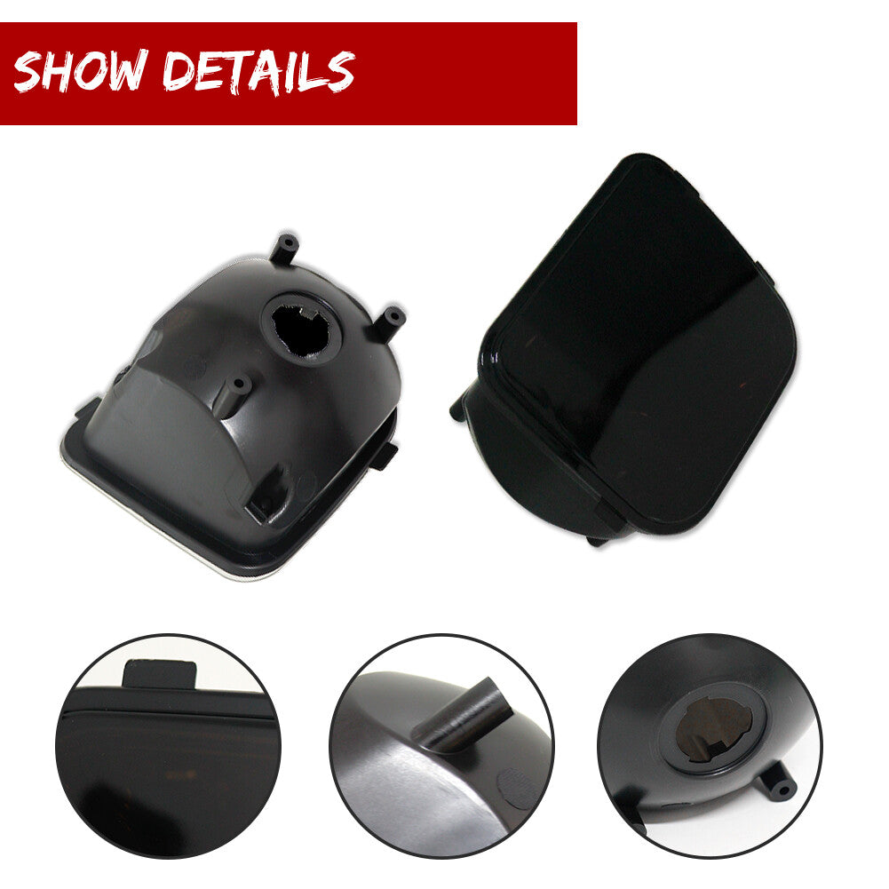 Fit 06-10 for Hummer H3 for CHRome Smoked Lens Front Bumper Signal Lights One Pair Set - v