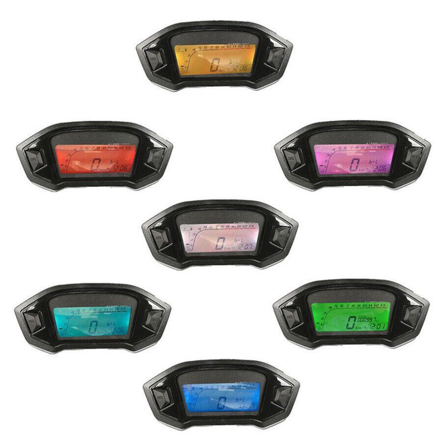 Motorcycle LCD digital instrument panel: odometer, speedometer, gear indicator, fuel indicator, tachometer. n