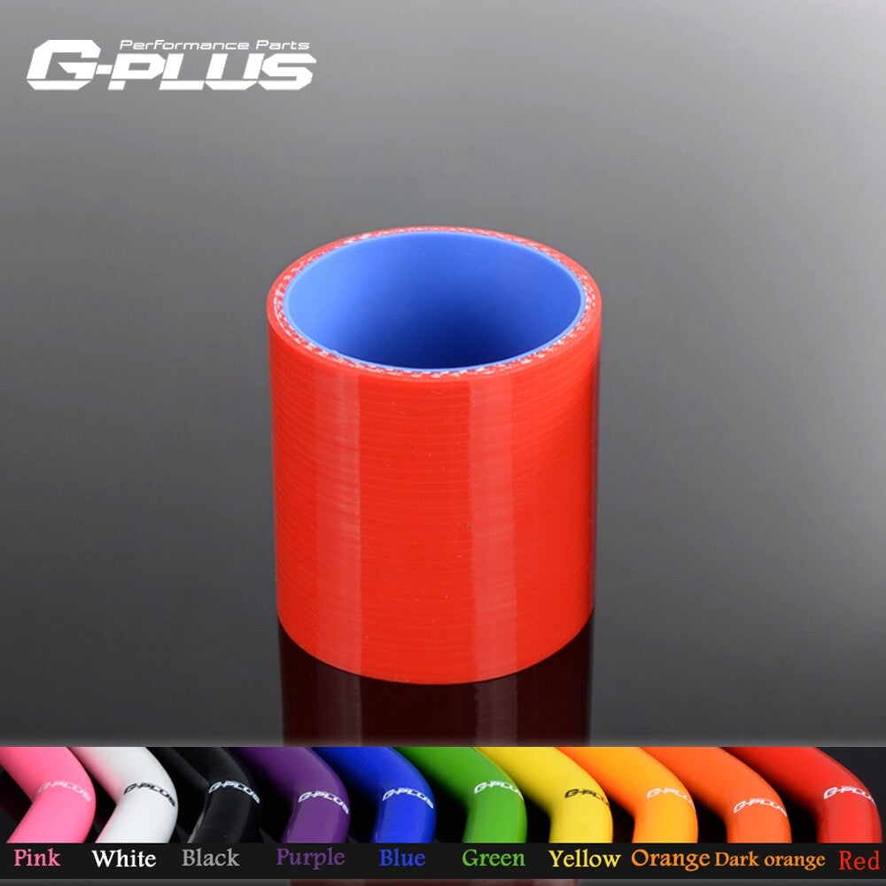 Fits 76mm long silicone straight hose coupler turbo intercooler hose red - v