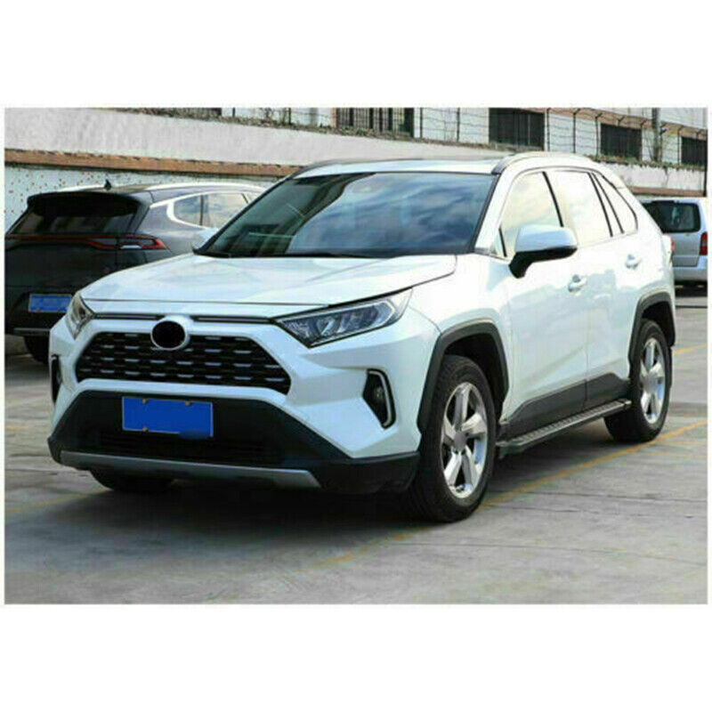 Black titanium Front Bumper Mesh Grille Decor Stickers for Toyota RAV4 2019-2024