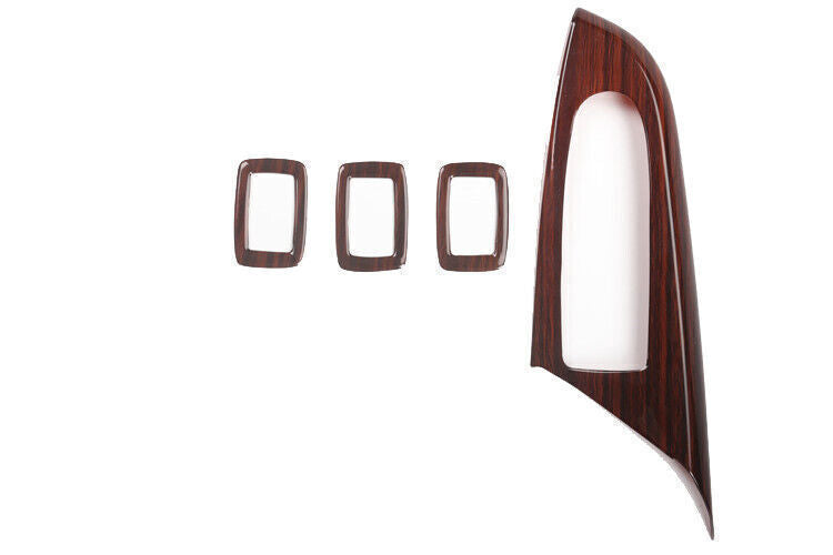 for BMW X3 F25 2014-2017 Red Wood Grain Window Lock Lift Switch Panel Trim Frame