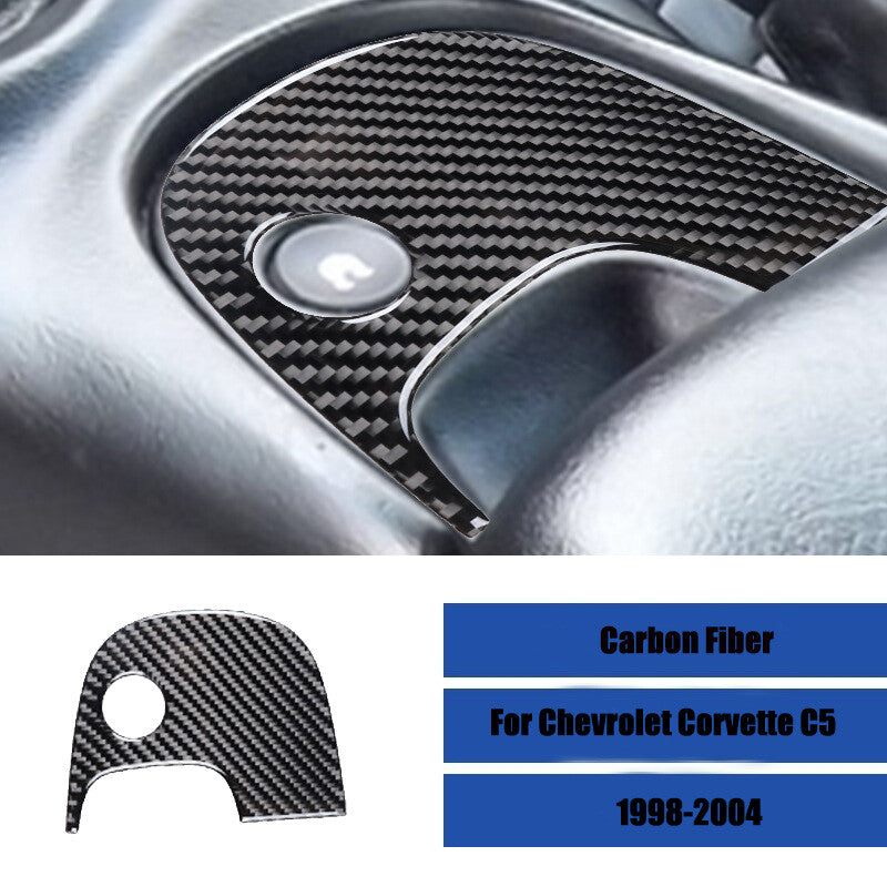 Carbon fiber automotive traction control panel trim for Corvette C5- n