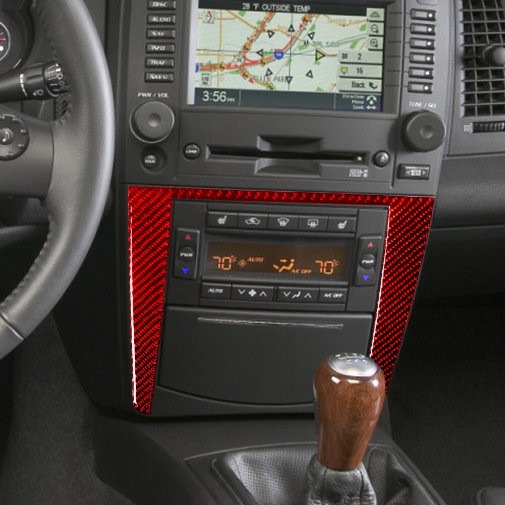 7PCS Red Carbon Fiber Window Switch Sticker Trim for Hyundai Azera 2006-2011 v