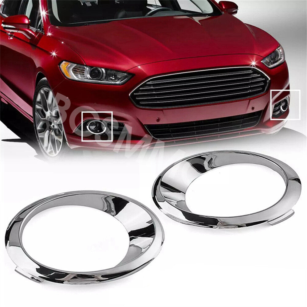 Fit For 2013-2016 for Ford Fusion Mondeo Fog Light Lamp Cover Bezel Trim Ring RHLH