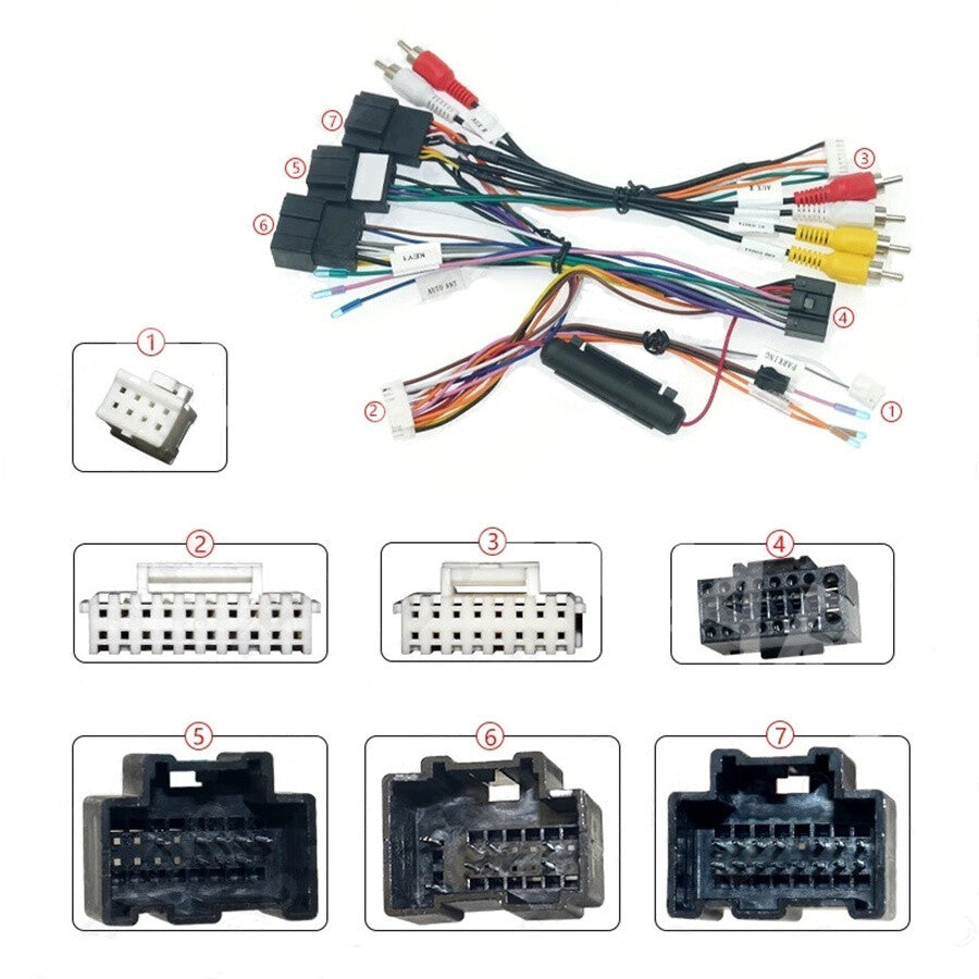 16pin Car Stereo Harness Power Cable W/Canbus Box Fit for GMC for Sierra 2010-2014