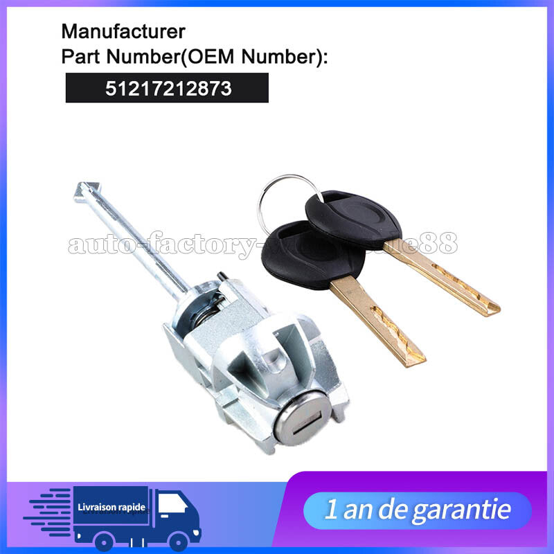 Barillet Serrure de Porte Avant Gauche + Cl¨¦s Pour for Bmw S¨¦rie 3 51217212873 Neuf