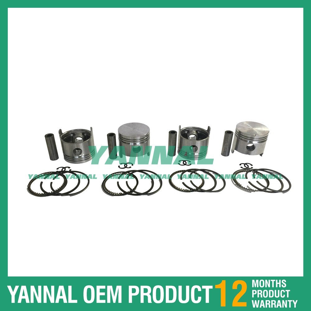 4-piece standard for Toyota diesel engine piston and ring set (4P)