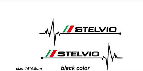 2-Pack Black Rearview Mirror Sticker Badges for Alfa Romeo for Stelvio Accessories