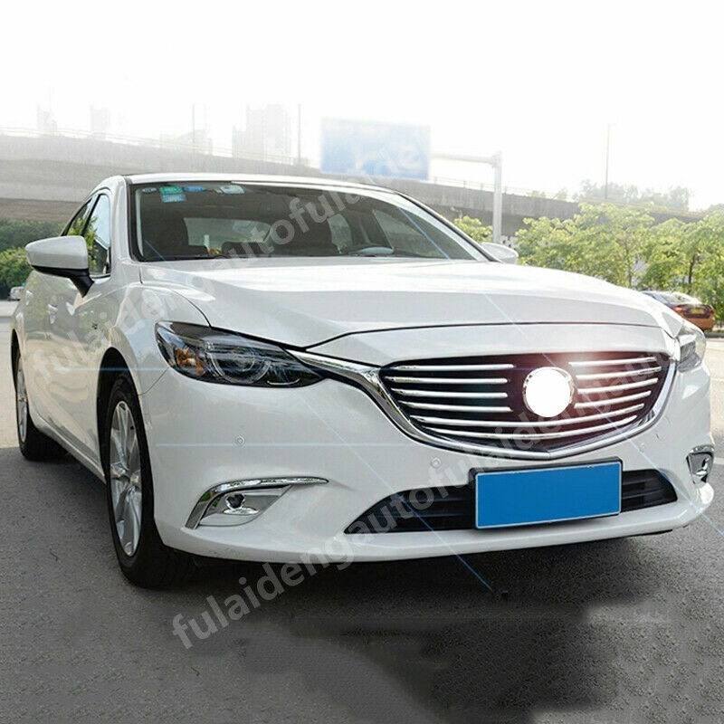 10pcs for Mazda 6 Atenza 2017-2018 Chrome Front Center Grill Molding Strips Trim
