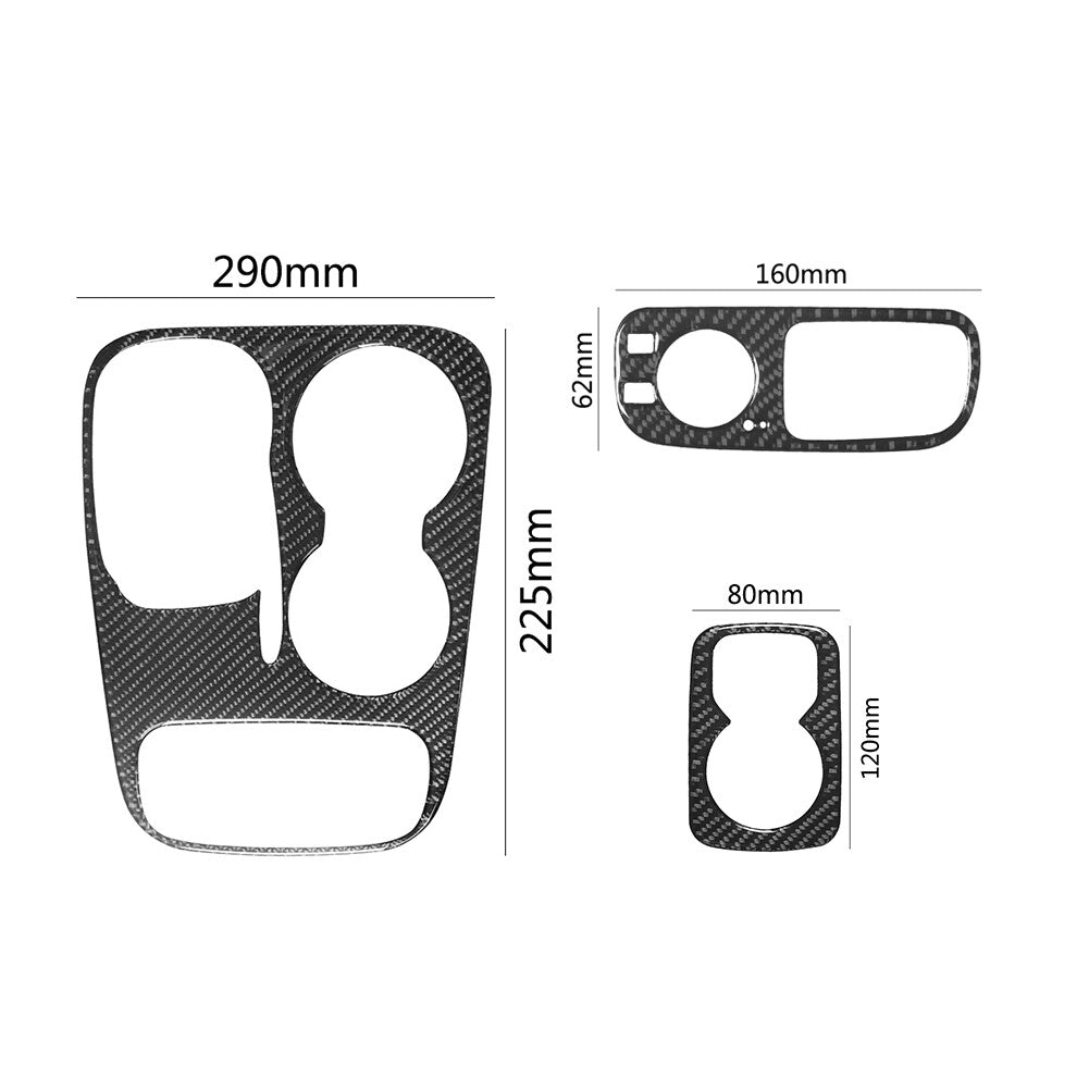 For Tacoma 2012-2015 4Pcs Central Control Trim Cover Type-A Carbon Fiber v