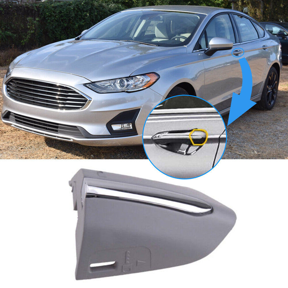 Left Driver Door Handle Key Bezel Cover Chrome Trim for 2013-2020 for Ford Fusion