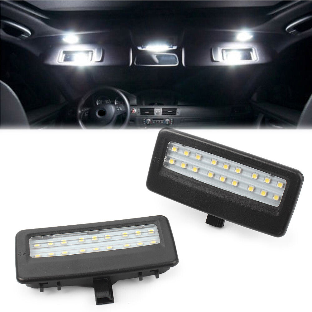 2Pcs Error White LED Vanity Mirror Visor Lights Lamp Fit for BMW 5 7 Series
