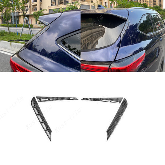 Carbon Fiber Rear Window Side Spoiler Strip Trim for Toyota Highlander 2020-2023