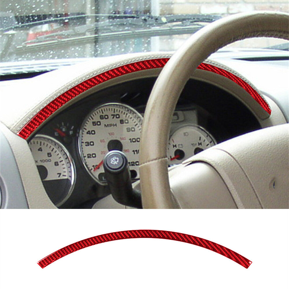 Red Carbon Fiber Inner Dashboard Panel Decorative Trim for Ford F150 FX4 2004-08