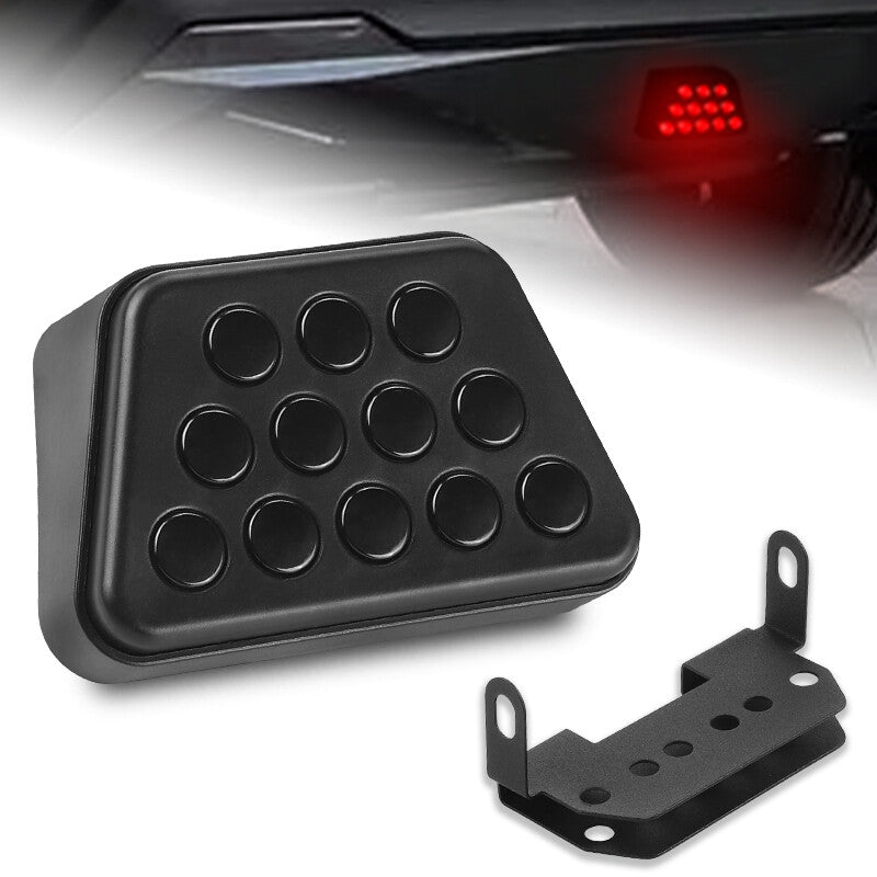 Universal F1 Style LED Flash Reverse Rear 3rd Brake Stop Tail Light Triangle Red