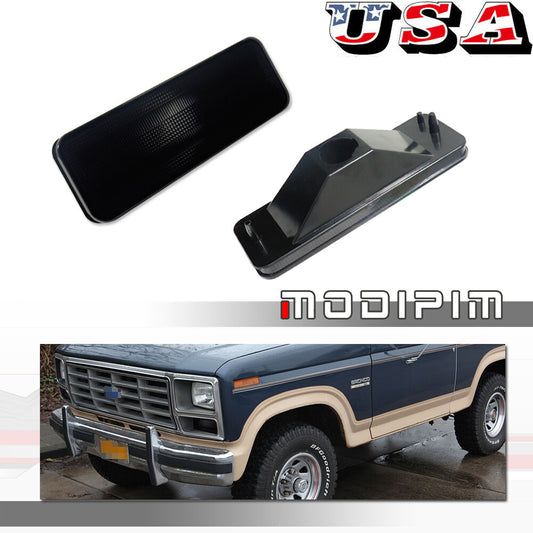 Smoked front turn signal light housing kit for 80-86 for Mustang F150 F250 F350- v
