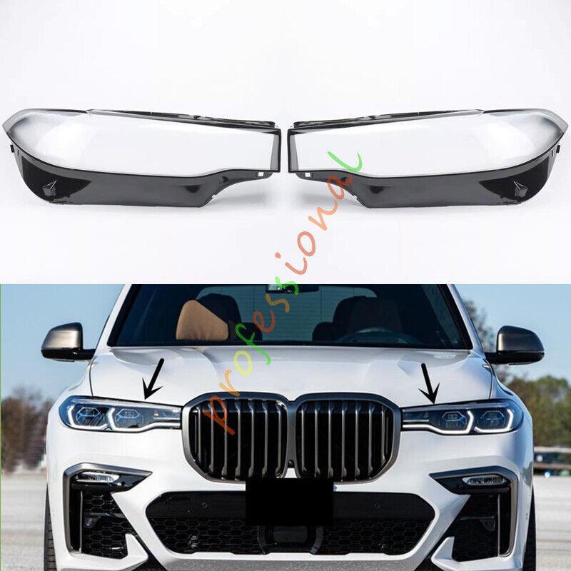 for BMW X7 G07 2018-2022 Both Side Headlight Clear Lens Replace Cover + Sealant