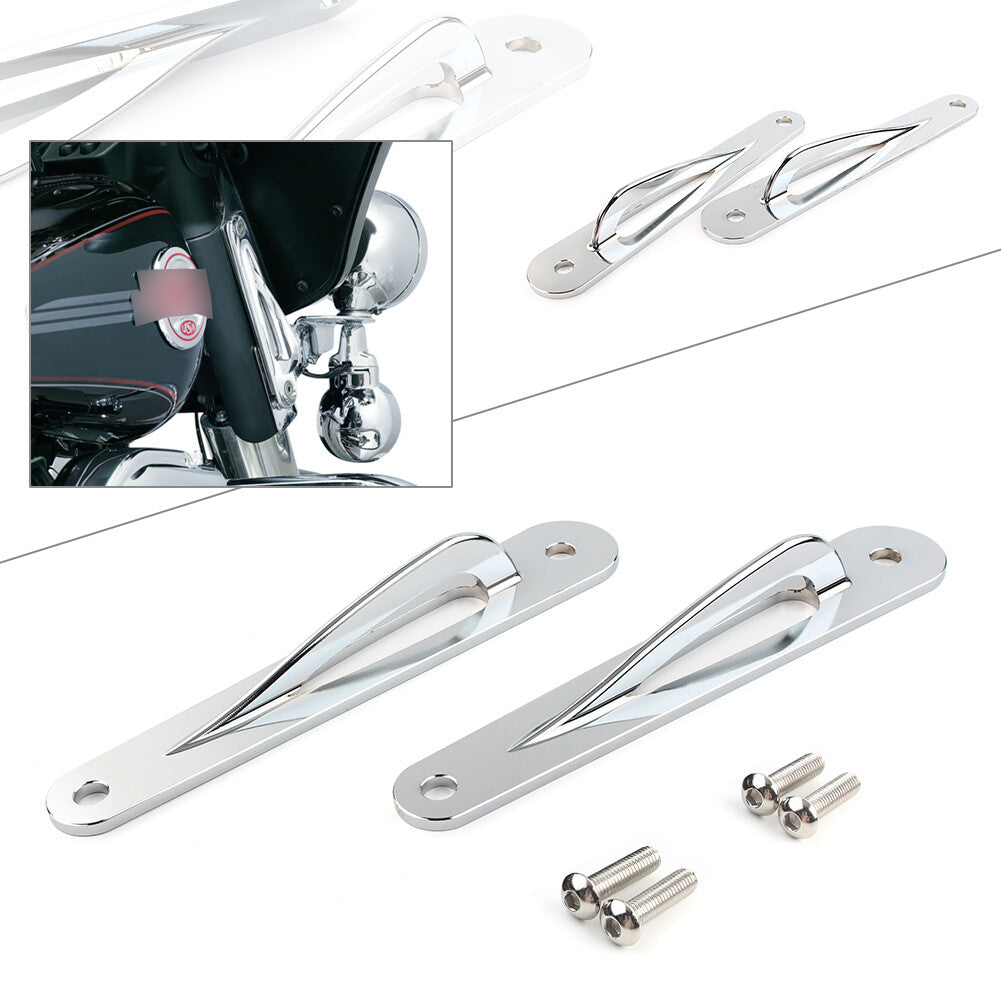 Chrome Custom Tie-Down Brackets Teardrop Fits for Harley Touring Ultra Limited