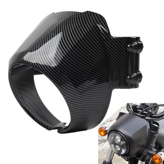 Windshield Headlight Bezel Upper Fairing Carbon Fibre For Indian Scout 2015-2023