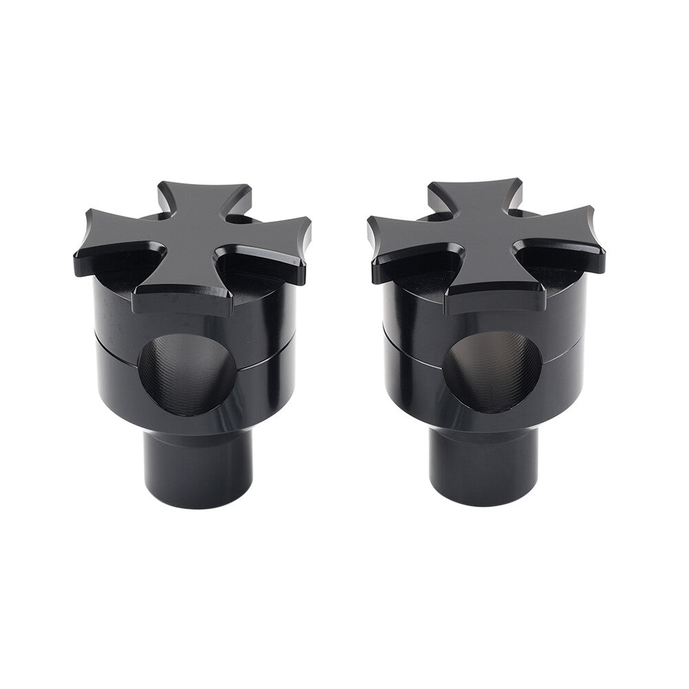 Universal 2 Rise Handlebar Riser Clamp Mount Fit for Harley Softail Dyna Road King