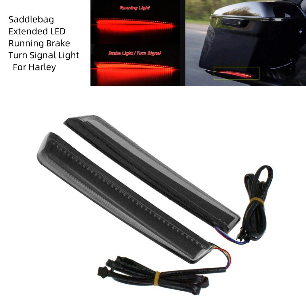 Saddlebag Extended LED Running Brake Turn Signal Light for Harley Street Glide