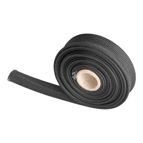 Heat Shield Sleeve - 1/2 ID x 10' Black Adjustable for Automotive Cables and Brake Cables