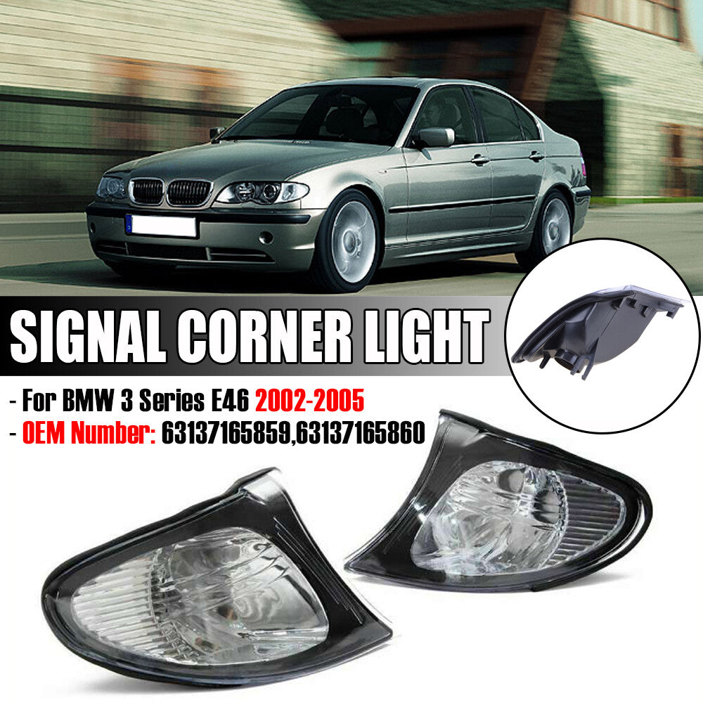 For 2002-2005 for BMW 3-Series E46 4 Door Pair Corner Lights Brake Turn signal Lamps Q