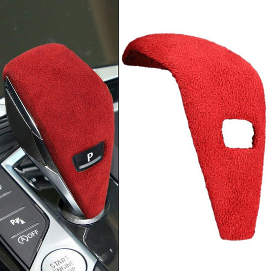 Red Suede Leather Gear Shift Knob Handle Trim Cover for bww 20-23 F44 F40 M235i v