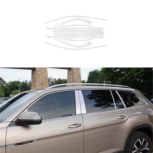 for Volkswagen Atlas 2018-2023 Chrome Look Steel Windows Sill Molding Strip Trim