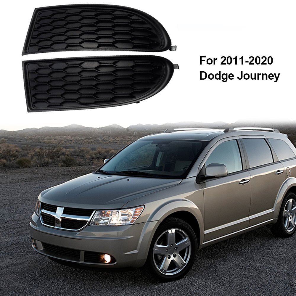 A pair of front bumper fog light protector frames for 2011-2020 for Dodge Journey- n