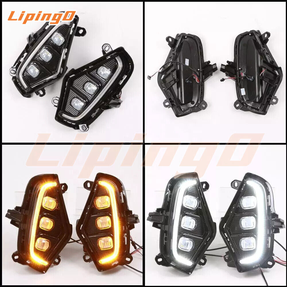 For RAV4 19-24 Pair Fog light LED Daytime Running light Assembly DRL B n