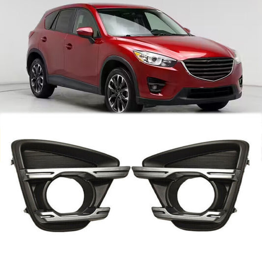 Left & Right Front Bumper Bezels Fog Light Cover Frame for Mazda CX-5 2013-2016 v