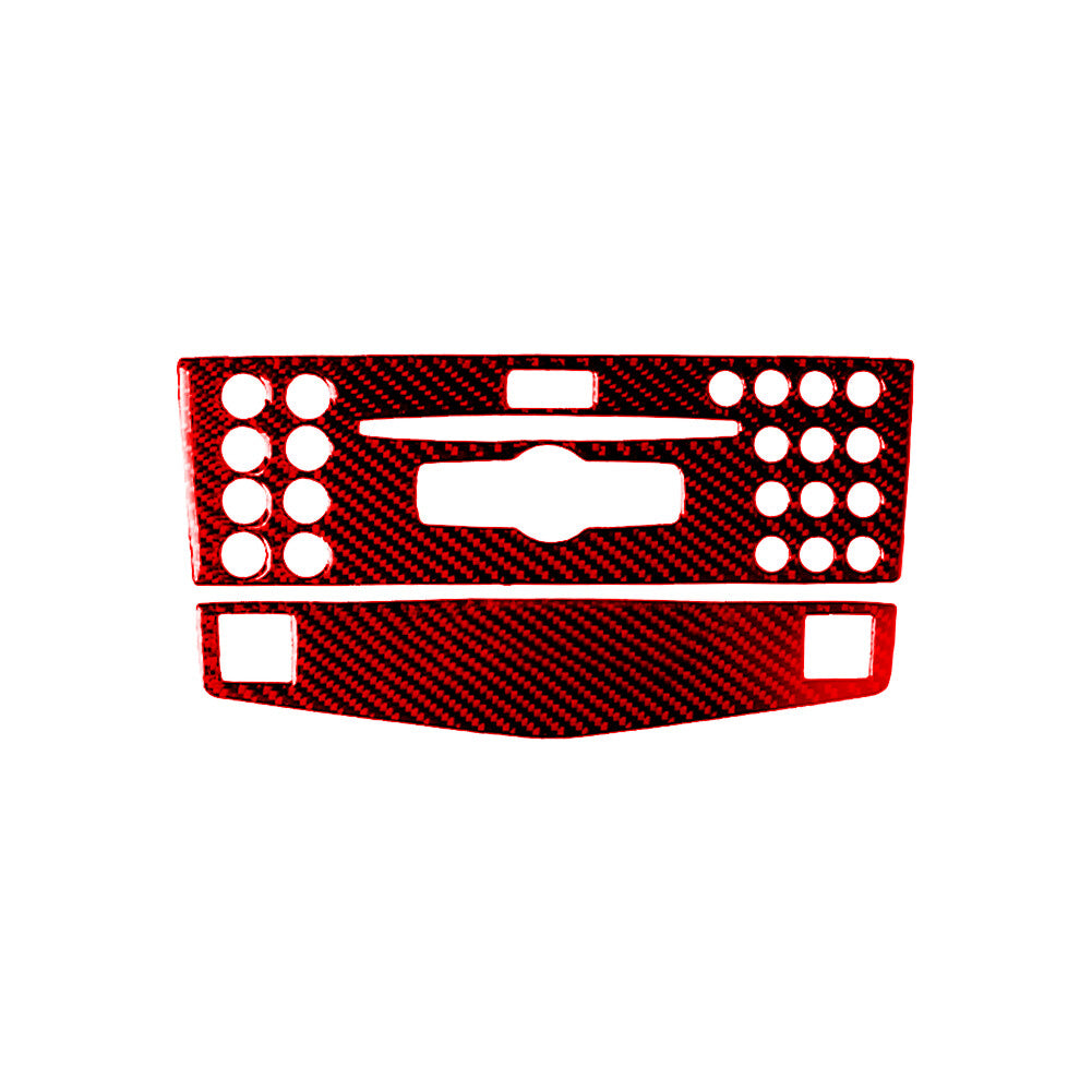 Red Carbon Fiber Console CD Trim for Mercedes-Benz W204 2007-2010 Type D