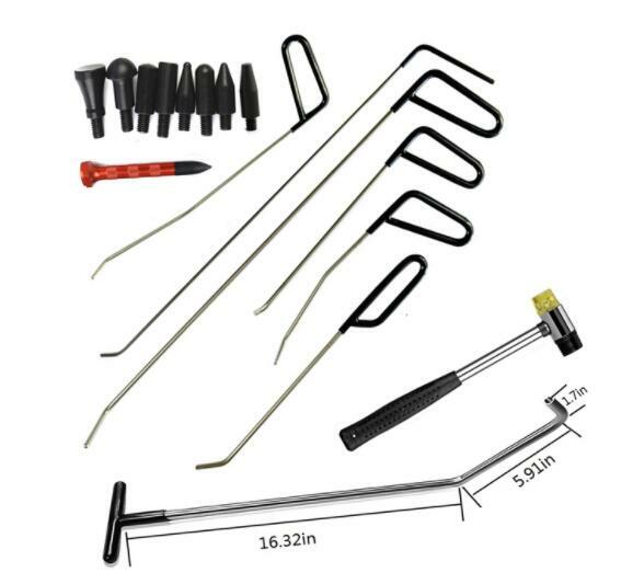 Paintless Dent Removal Rod Kit, Car dent repair hook, Hand Tool Set v