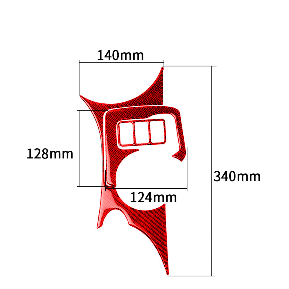 Passenger Inner Door Handle Panel Trim Carbon Fiber for Acura TSX 2003-2008 Red v