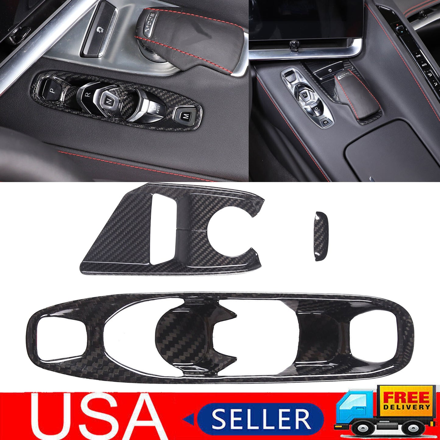 Real Carbon Fiber Interior Tailgate Switch Frame for Range Rover Vogue 2023 - 2024- v