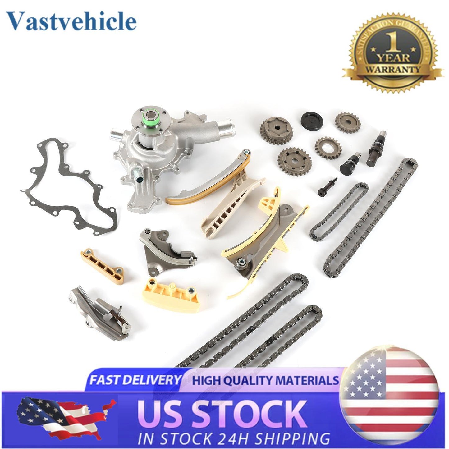 Timing Chain Kit w/Gears  Water Pump Set for Ford for Mazda for Mercury V6 4.0L 1997-09