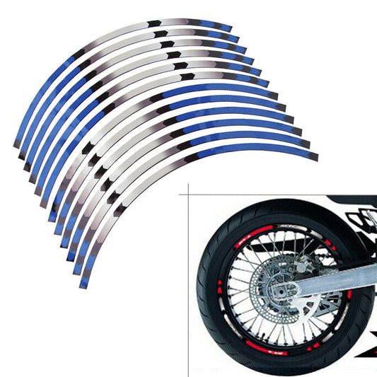 RIM 17 Streifen Radabdeckungen Aufkleber Blau für for SUZUKI DRZ DR-Z 400SM 05-19