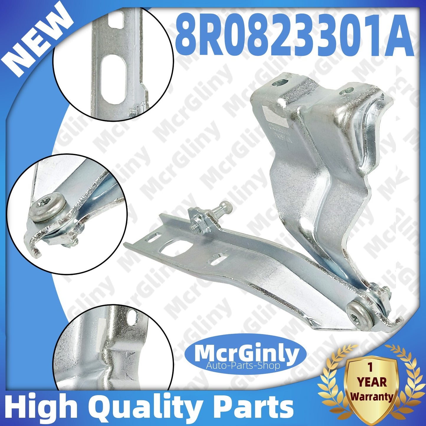 Left front hood hinge #8R0823301A for Audi Q5 2009 2010 2011 2012 - 2017 n