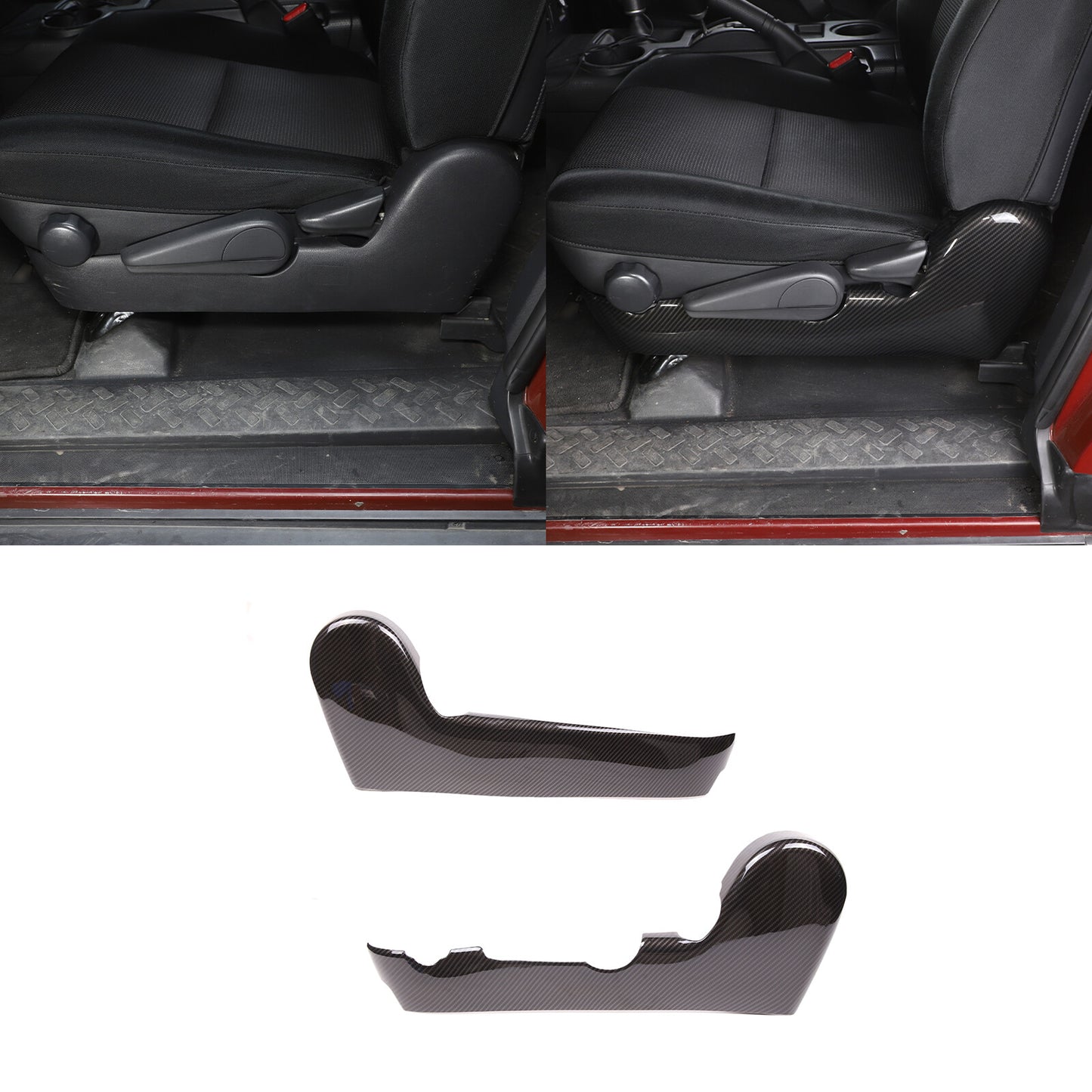 Red Right Passenger Car Rear Mirror Cap Cover For ToyotaRAV4 19-22- v