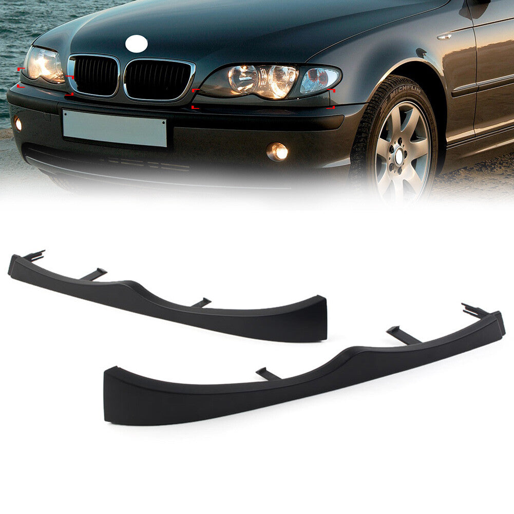Front Under Headlight Molding Cover Trim Fit for BMW 3 Series E46 4 Door 98-05 Pair